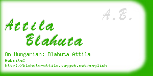 attila blahuta business card